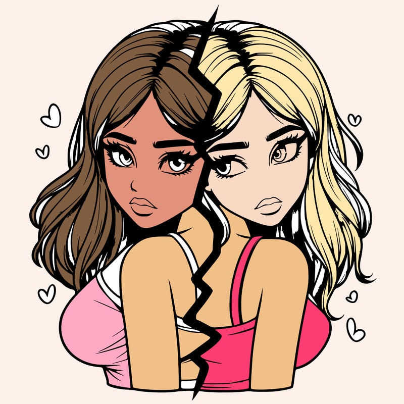 realistic girl split