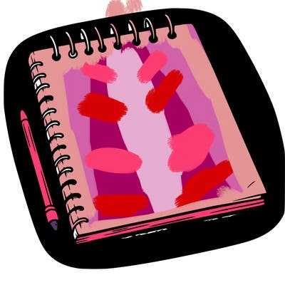 a blank sketch pad
