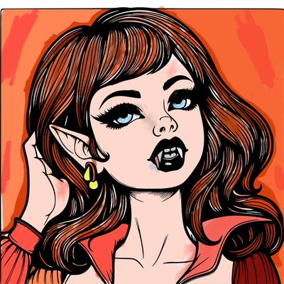 vampire girl realistic