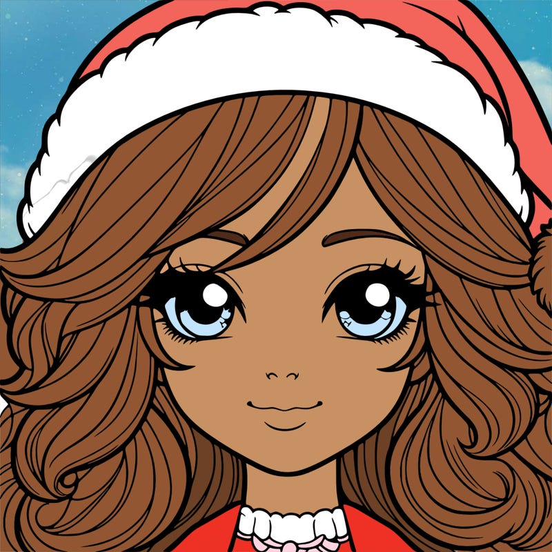 realistic christmas girl