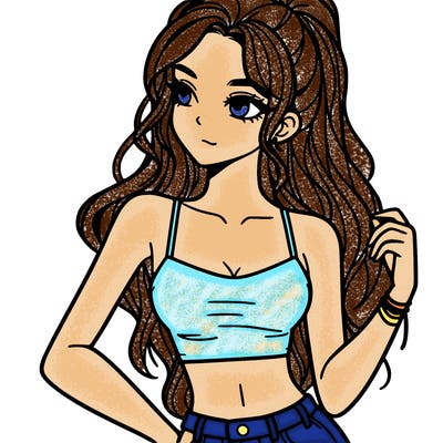 girl in crop top