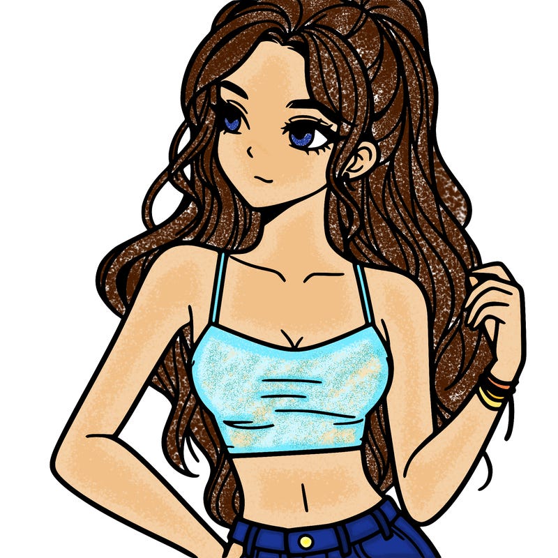 girl in crop top