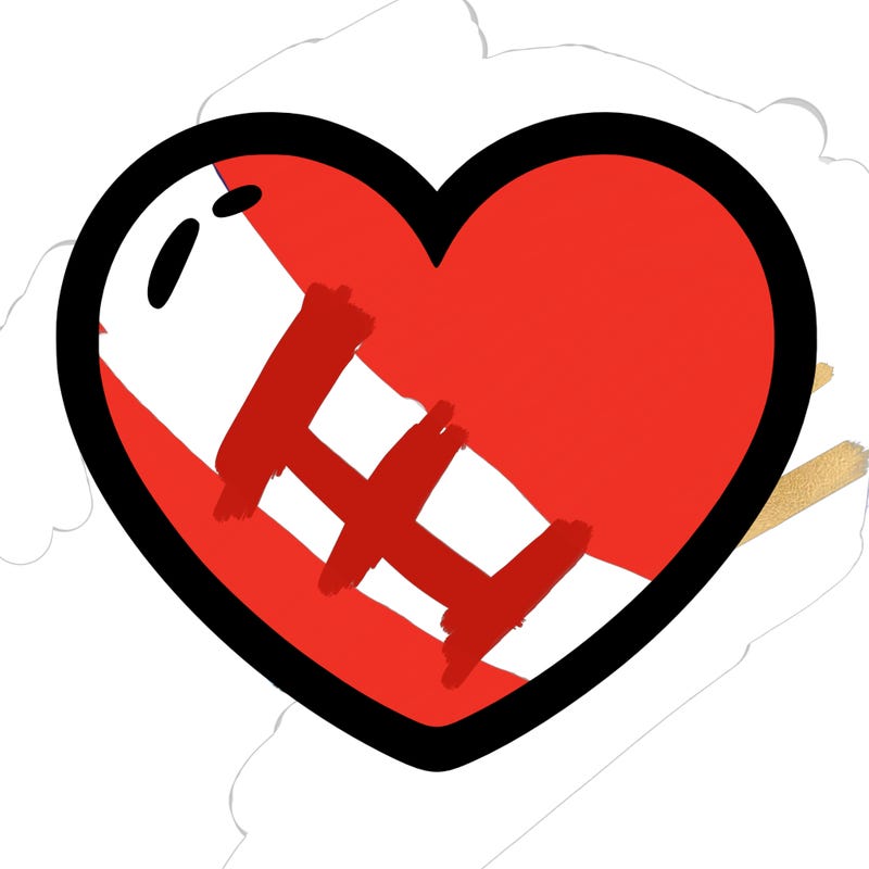 a blank heart