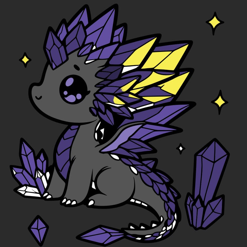 little cute crystal dragon