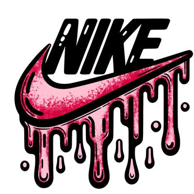 dripping nike logo