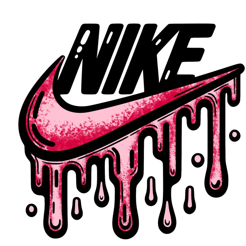 dripping nike logo