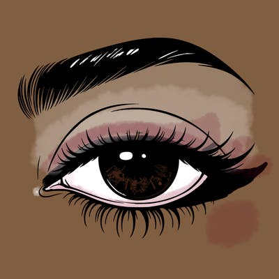 eye closed realistic