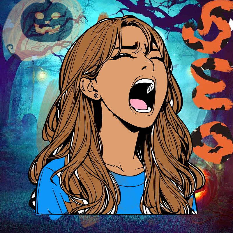 screaming realistic, girl