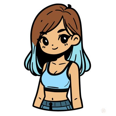 girl with crop top