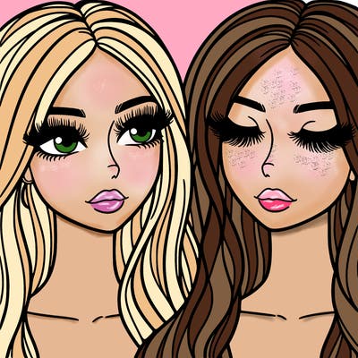 women with long hair and really long eyelashes