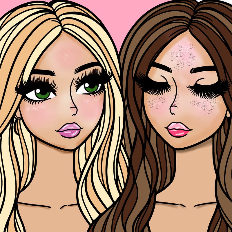 women with long hair and really long eyelashes