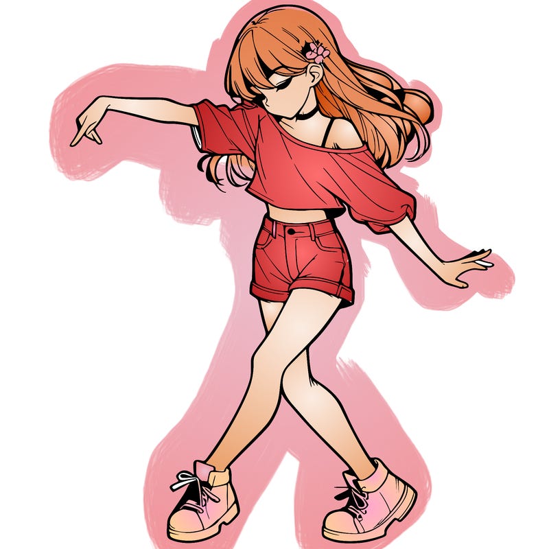 realistic girl danceing