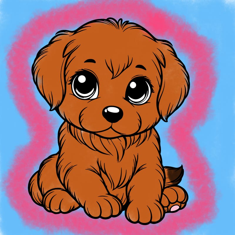 cute realistic puppy