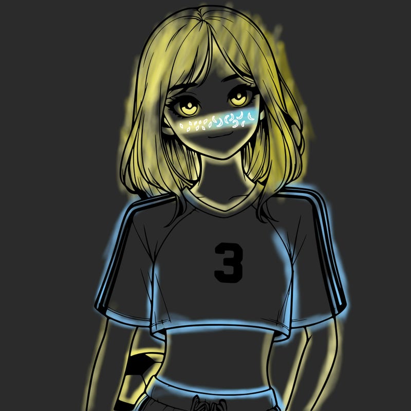 realistic girl wearing soccer jersey