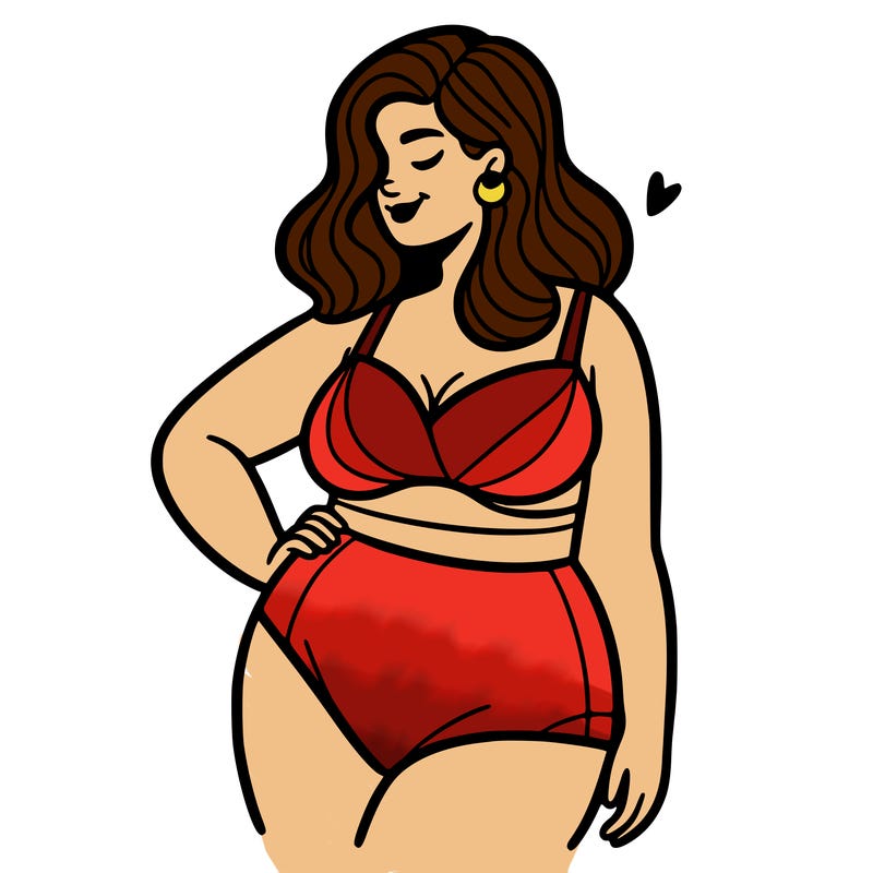 plus size woman bathing suit