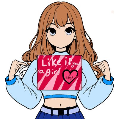 girl holding a blank sign in a long sleeve crop top