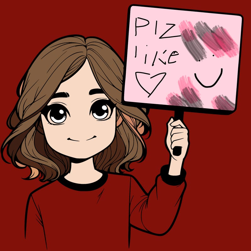 realistic girl holding up a sign