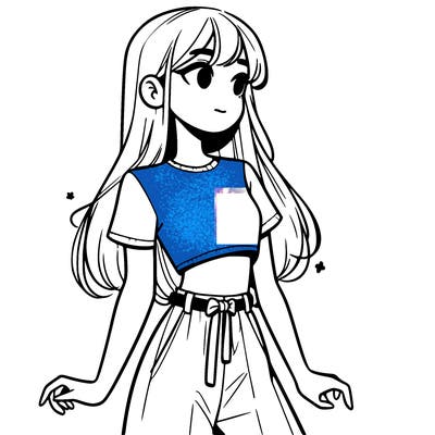 girl in a cute crop top