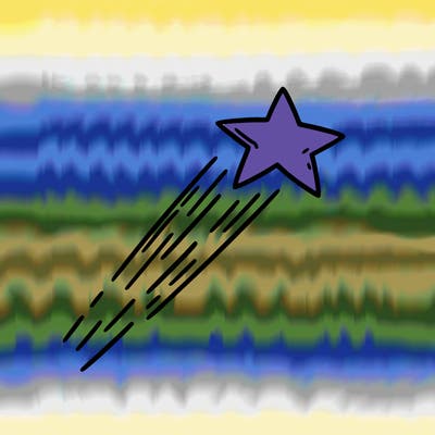 a shooting star in the sky