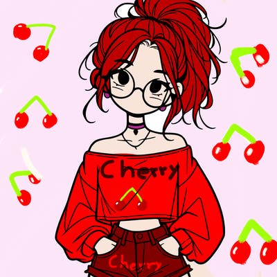 girl with a messy ponytail glasses a baggy crop top and jean shorts