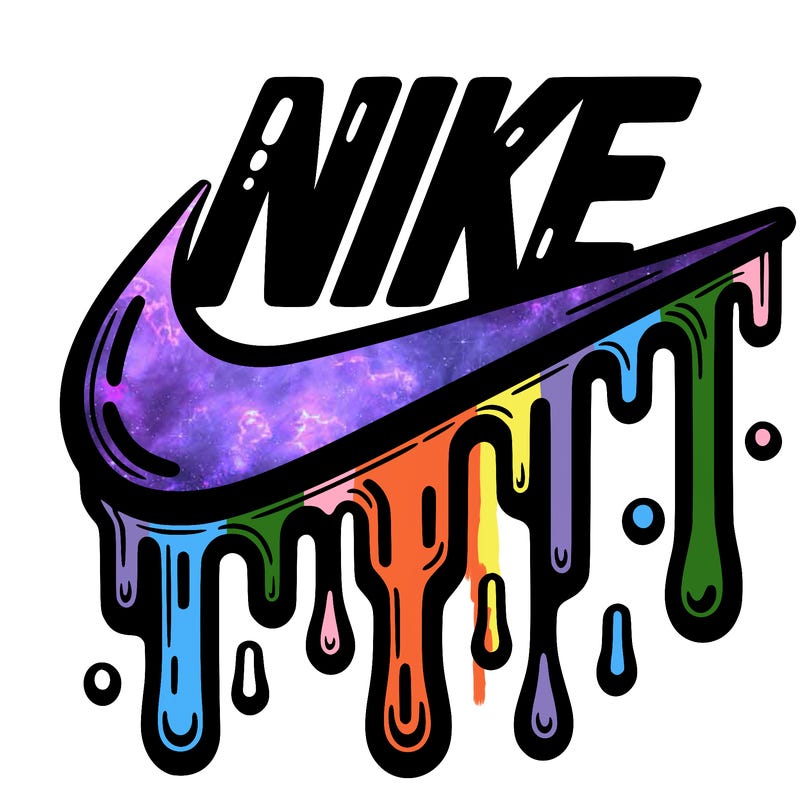 dripping nike logo