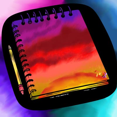 a blank sketch pad