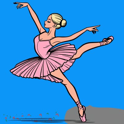 ballerina in a dramatic pose