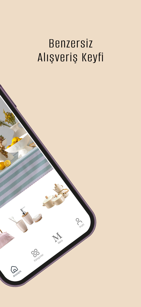 Madame Coco - トルコ語のテキストが表示されたホームデコとキッチンウェア製品を表示するマダム・ココモバイルアプリ