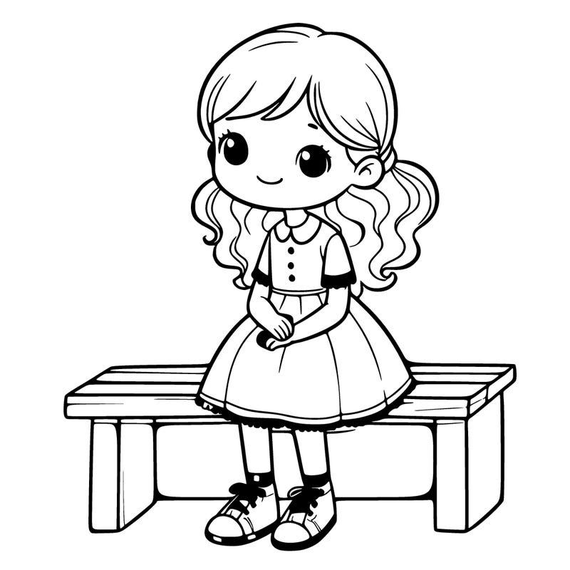 a pretty girl sitting on a step