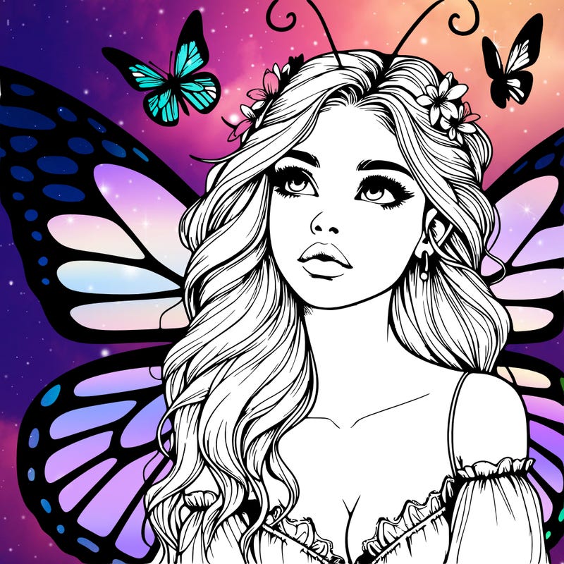 butterfly fairy realistic girl
