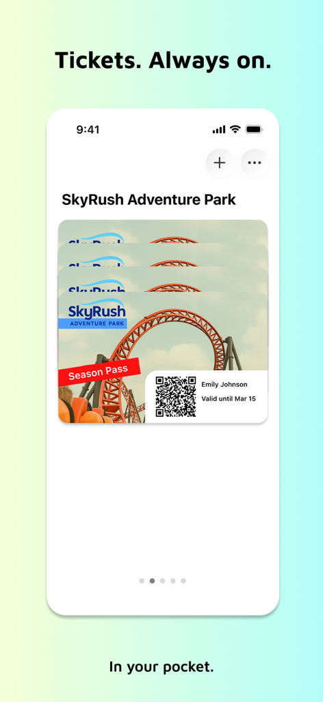WalletCard – Loyalty Cards - Digital season pass for an adventure park stored in the WalletCard app.