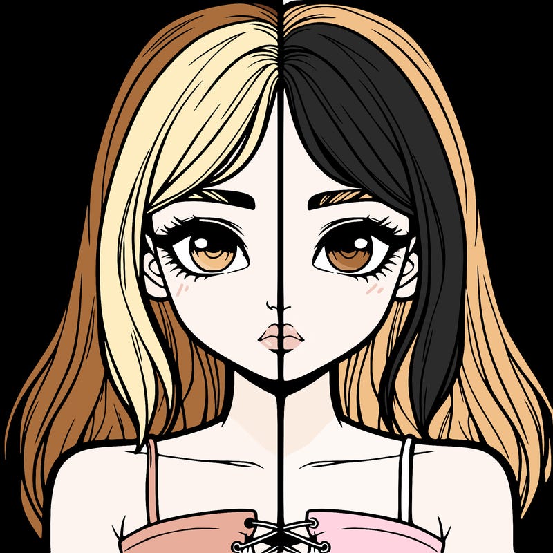 realistic girl split