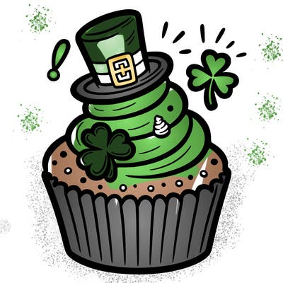 saint patrick’s day cupcake