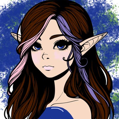 elf girl realistic dark fantasy