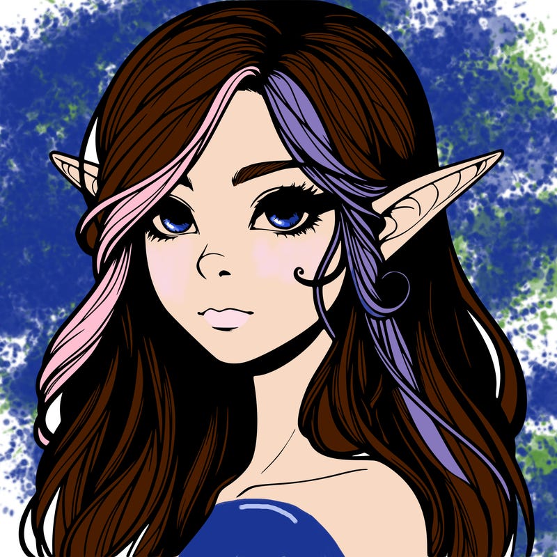 elf girl realistic dark fantasy