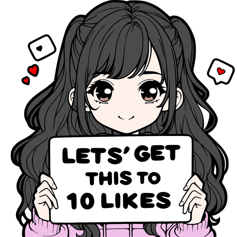 girl holding up sign that says let’s get this to 10 likes realistic