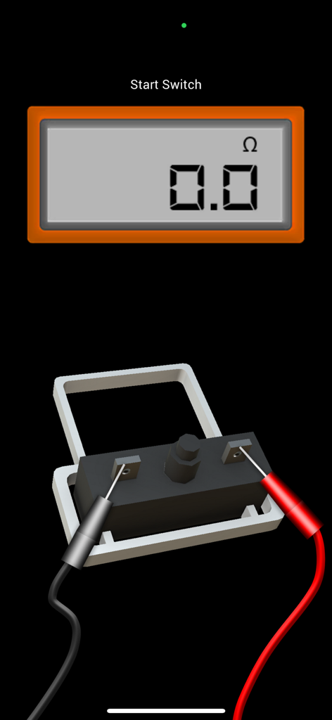 Appliance Repair Sim: Dryer - Simulation of a digital multimeter testing the ohms of a dryer start switch