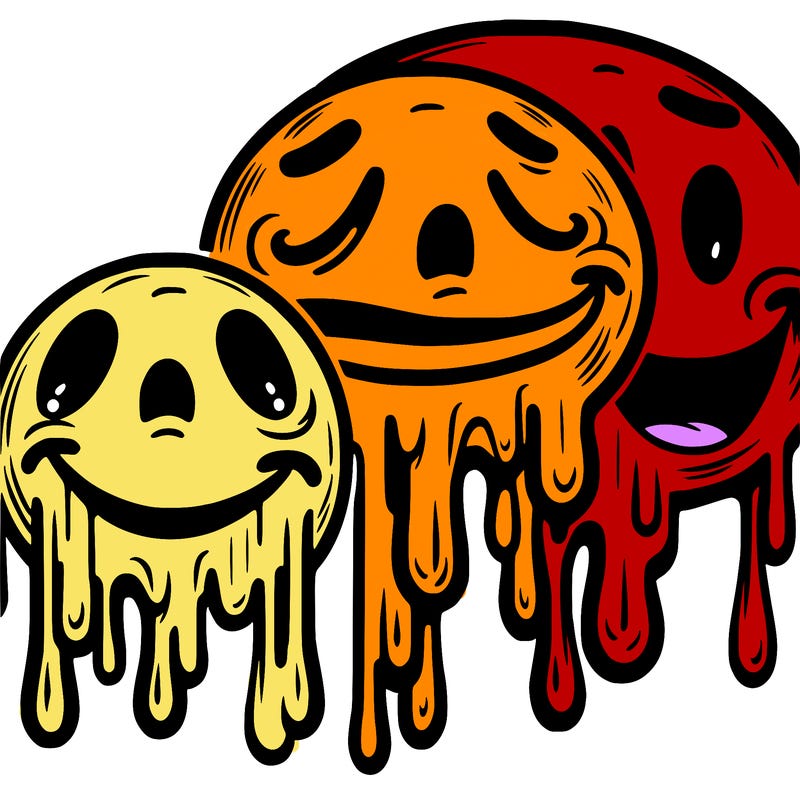 dripping smile faces