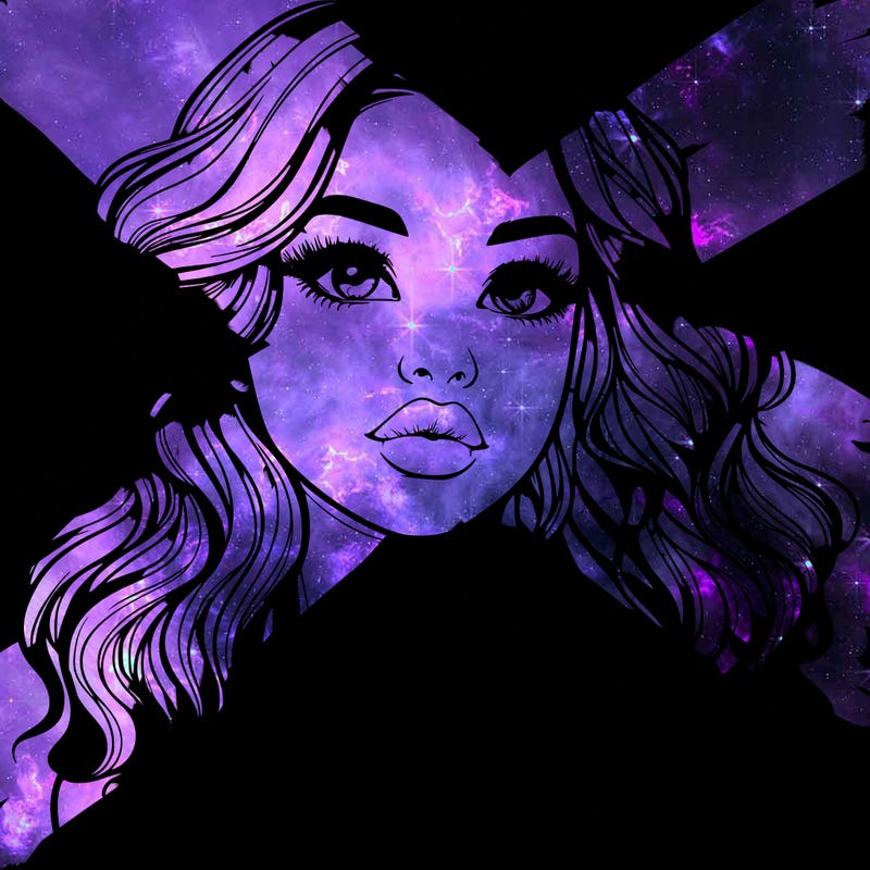 realistic girl with wavy hair and lips