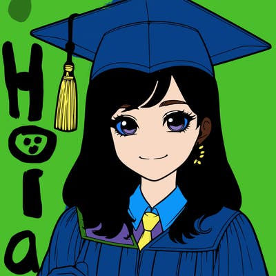 realistic girl who was graduating