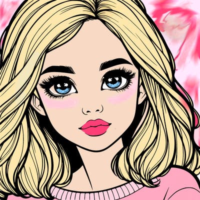 realistic girl whith cute eyes