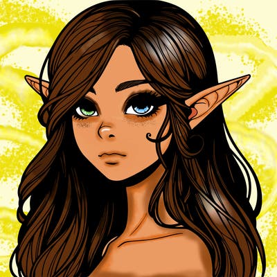elf girl realistic dark fantasy