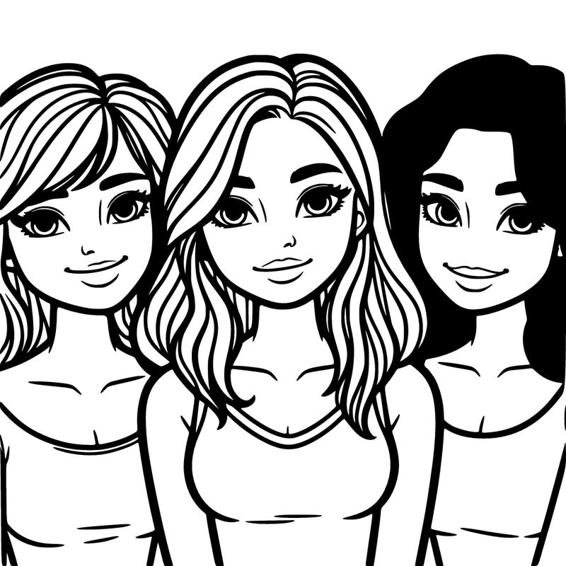 three best girl best friends realistic