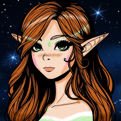 elf girl realistic dark fantasy