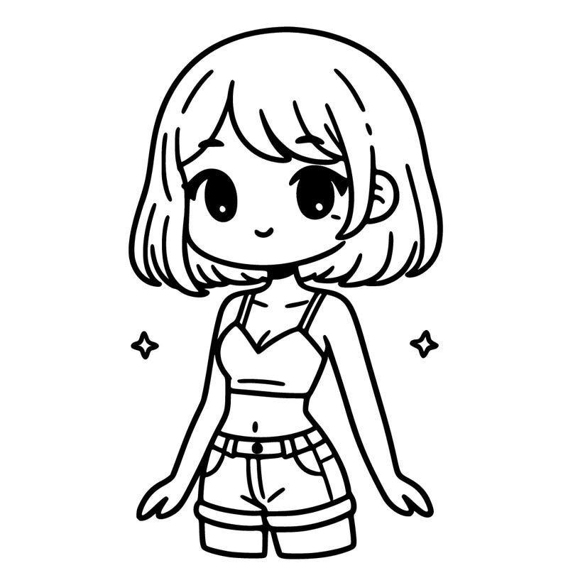 cute girl in crop top standing