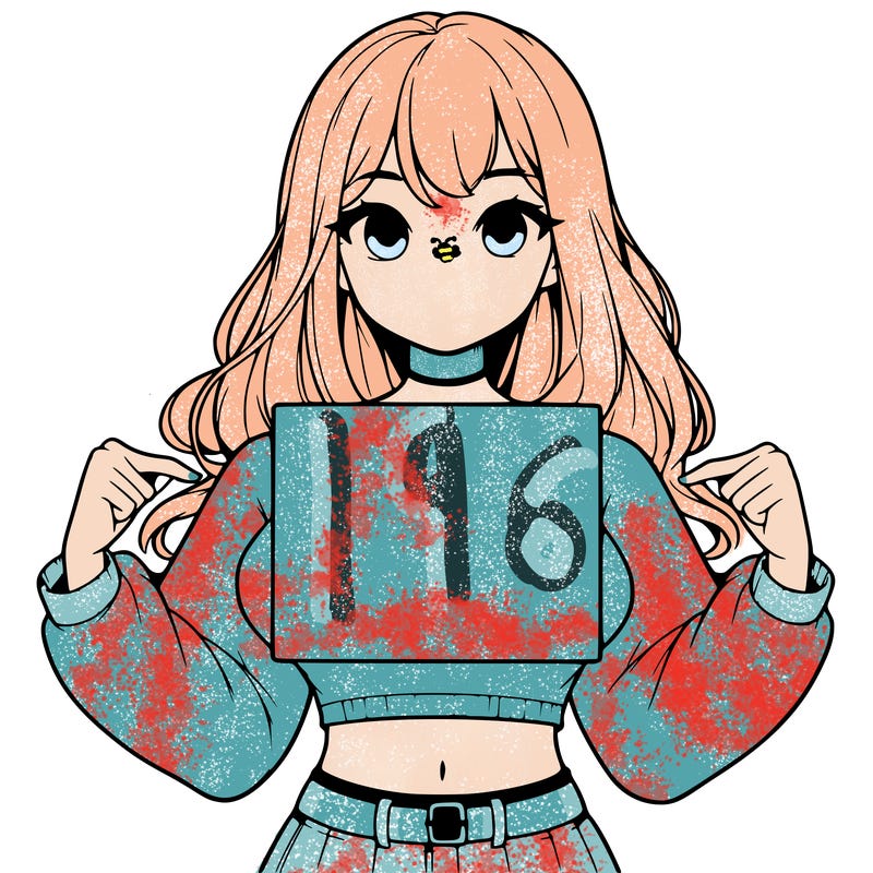 girl holding a blank sign in a long sleeve crop top