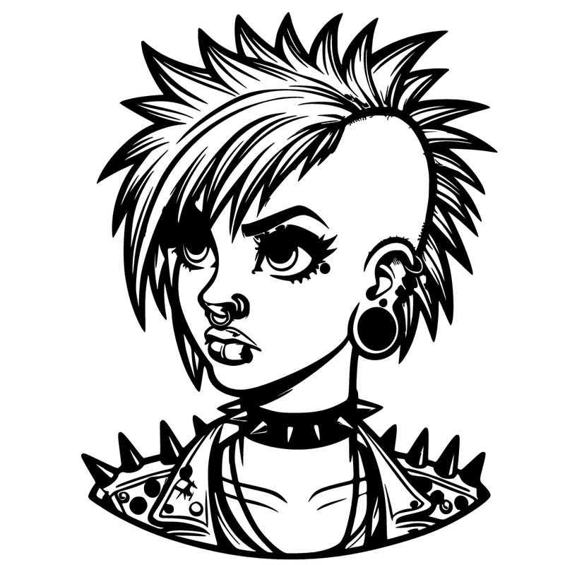 realistic punk rock female