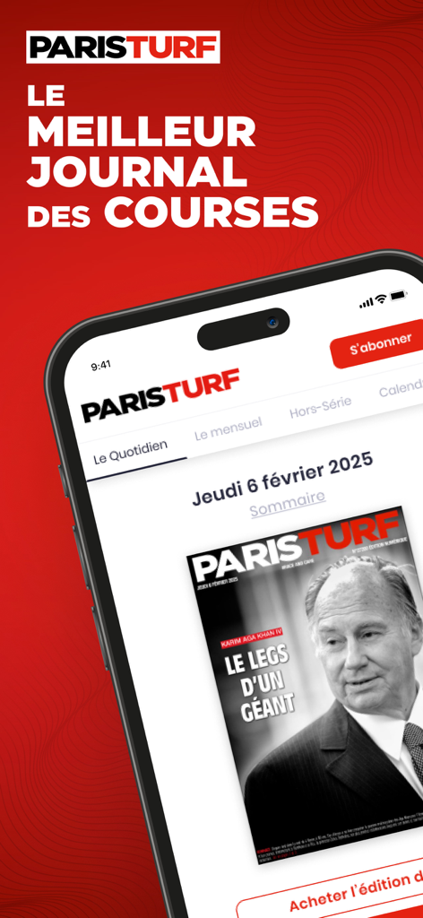 Paris Turf: actualité hippique - Smartphone, das die Paris Turf App zeigt, mit einer digitalen Ausgabe der französischen Pferderennsportzeitung.