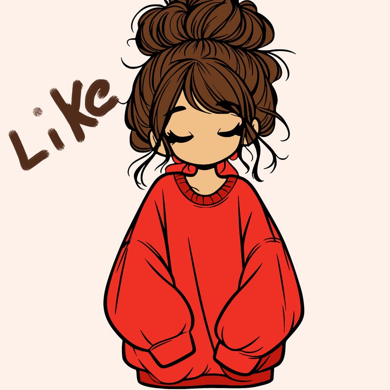 girl with baggy sweatshirt and messy bun