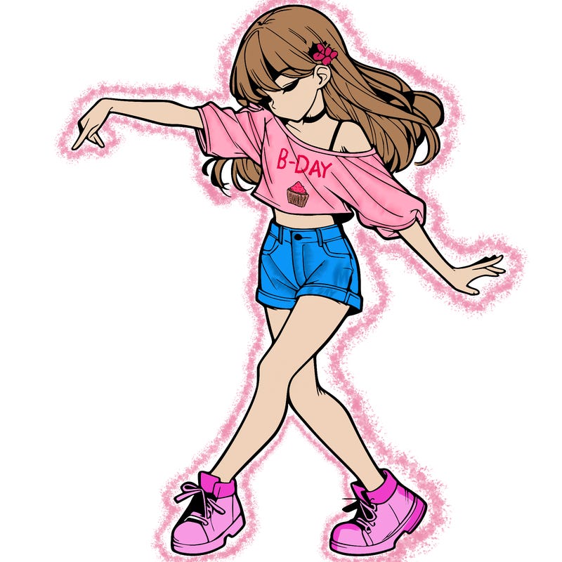 realistic girl danceing